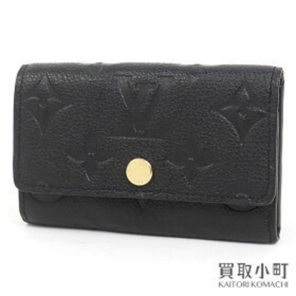 Louis Vuitton Noir Black Key Rings Case Empreinte LV HOLDER Multicle - Picture 1 of 8